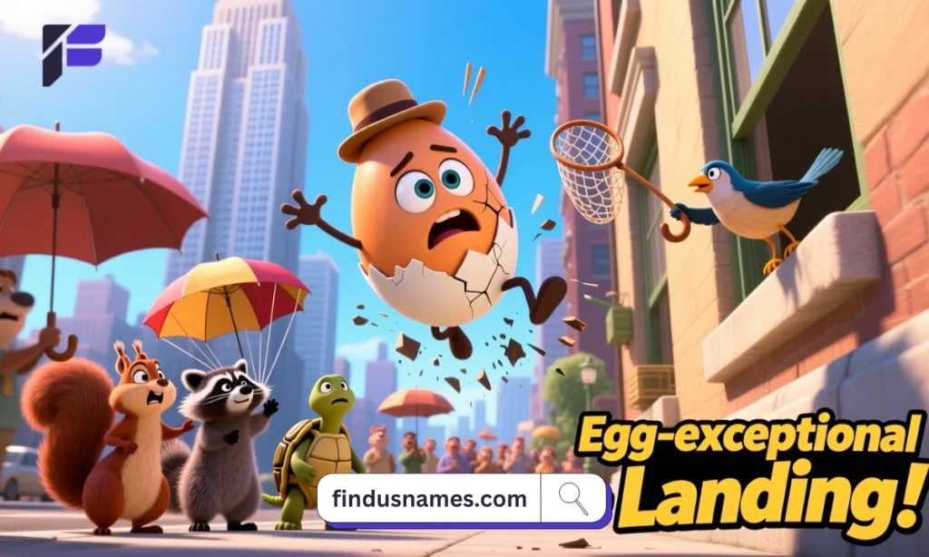 Creative students participating in an egg drop challenge with colorful designs and funny egg drop names, showing teamwork, science fun, and creative project ideas.