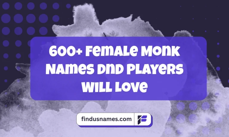 Female Monk Names