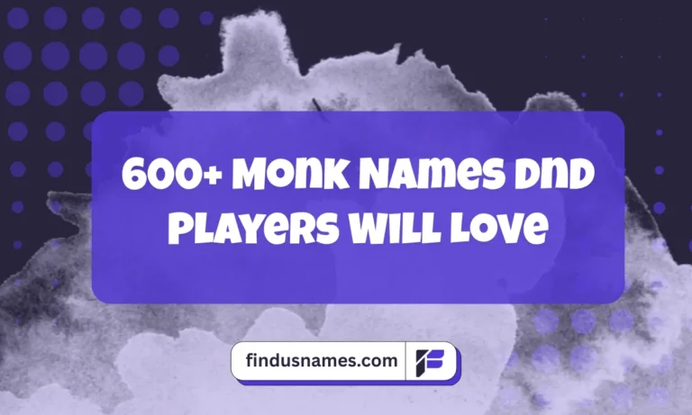 Monk Names DnD
