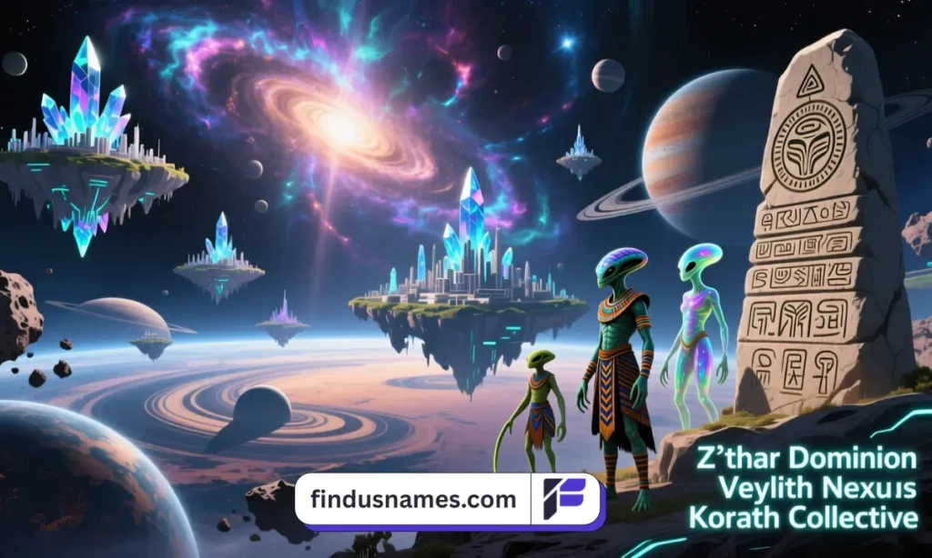 Alien tribes and civilizations showcasing unique name ideas.