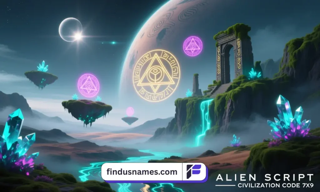 Bioluminescent alien planet showcasing unique alien civilization names.