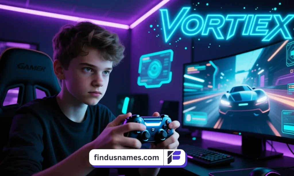 Gamer holding controller showing benefits of cool gaming names.