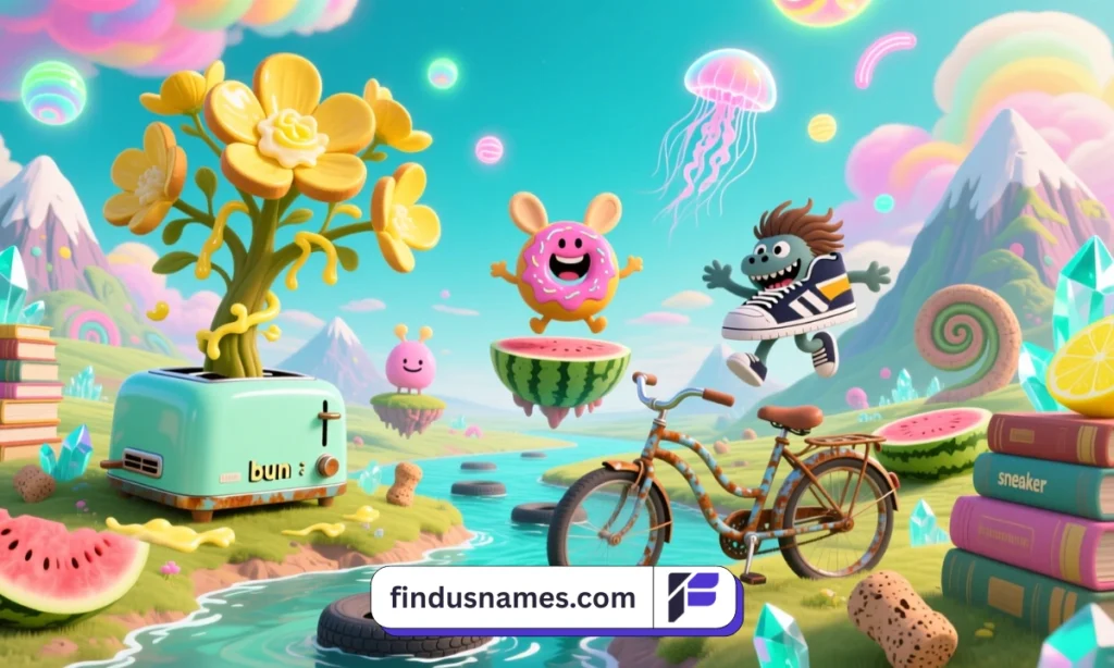 670 Hilarious Funny Alien Names: Powerful Creative Guide 5 Zoomed-out surreal alien world inspired by funny alien names based on real words.