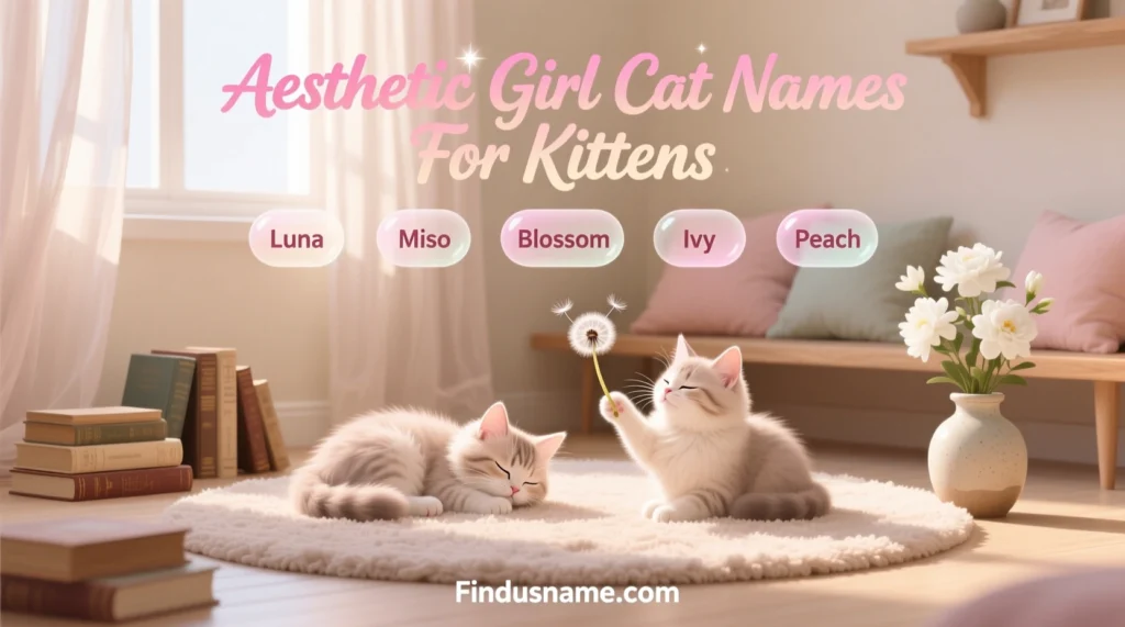 Aesthetic girl cat names for kittens featuring 500 girl cat names unique and cute styles