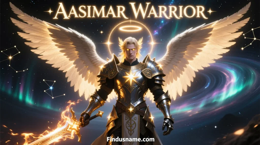 Angelic Aasimar names male inspired by heavenly warriors and celestial bloodlines