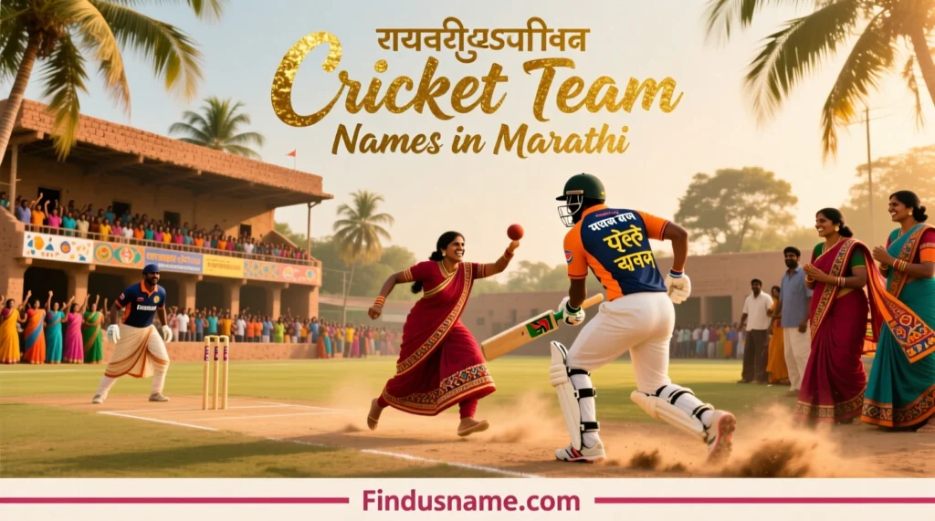 Cricket Team Names in Marathi reflecting traditional and modern cricket team name ideas