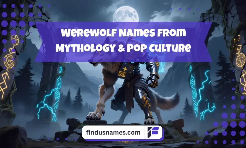 700+ Werewolf Names: Best Male, Female, & Fantasy Name Ideas for Your Character 5 Heroic werewolf in ancient temple ruins representing legendary werewolf names from mythology and pop culture.