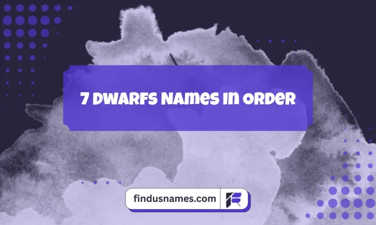 7 Dwarfs Names In Order