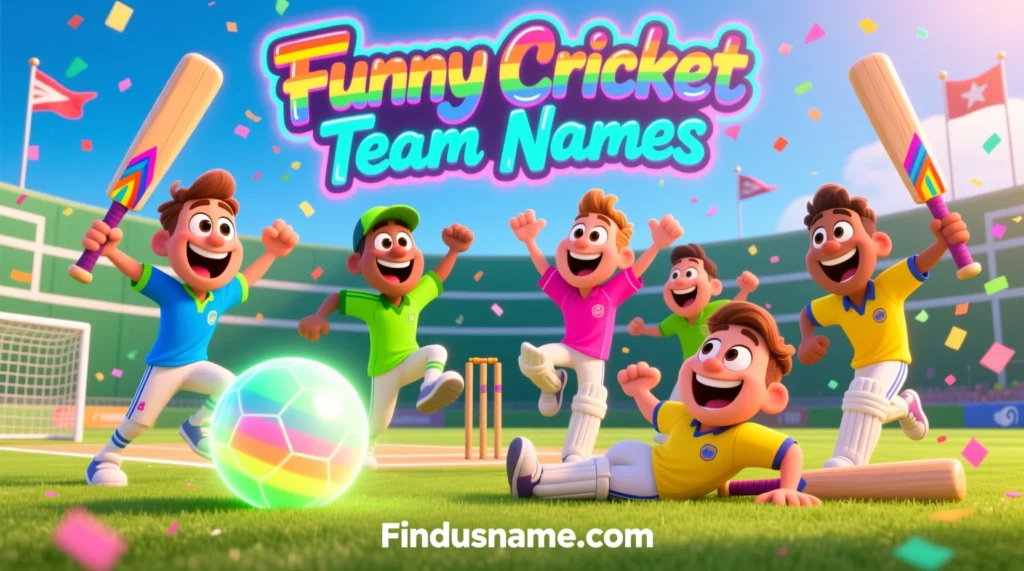 Funny Cricket Team Names with creative and humorous cricket team name ideas for fun matches