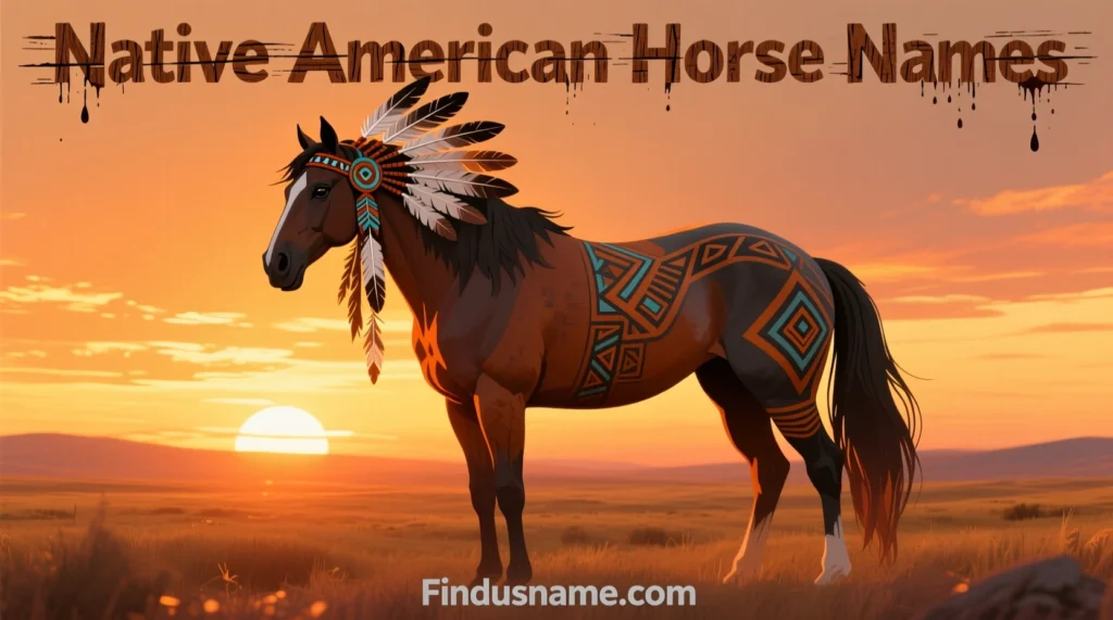 Native American horse names inspired by tribal culture, nature, and heritage with meaningful naming ideas