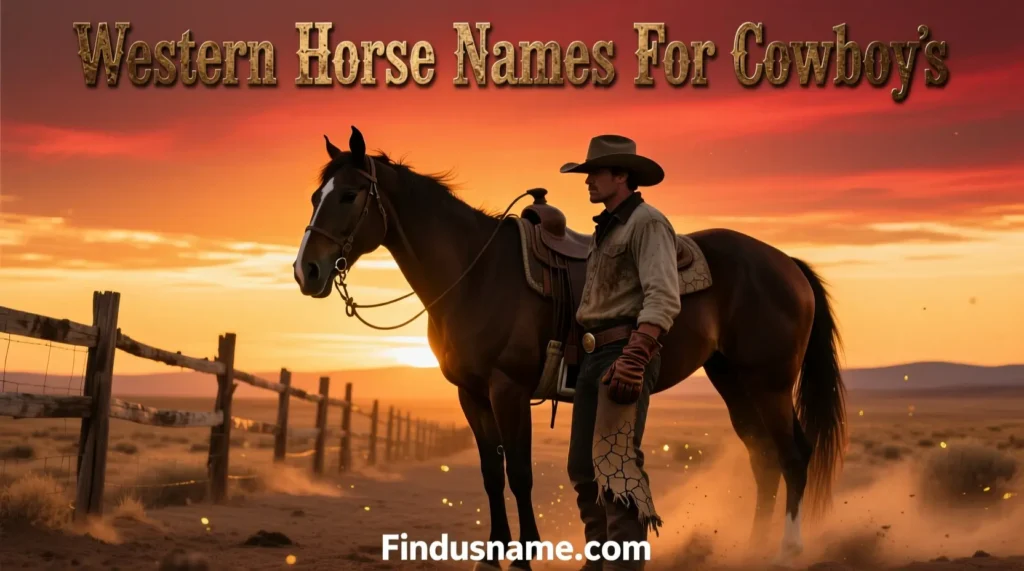 Western horse names for cowboys inspired by a strong ranch horse in a classic western setting.