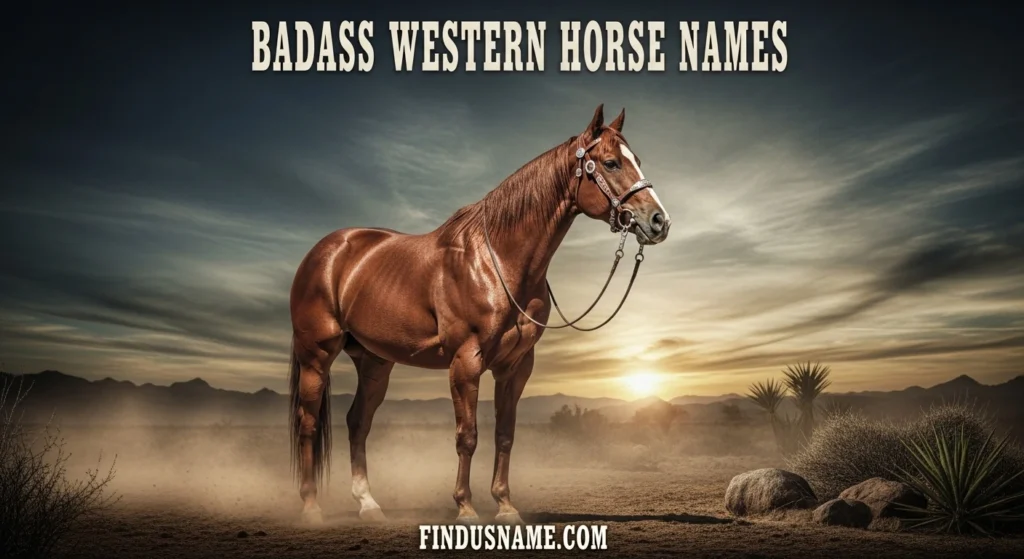 460+ Powerful and Beautiful Brown Horse Names That Truly Stand Out 6 Powerful western horse image highlighting bold brown horse names with a strong western vibe.