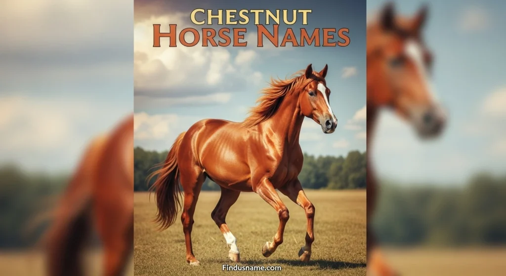 460+ Powerful and Beautiful Brown Horse Names That Truly Stand Out 4 Running chestnut horse visual representing popular brown horse names inspired by rich coat colors.