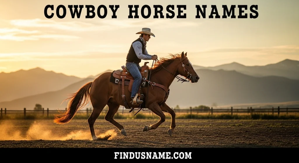 620+ Legendary and Powerful Famous Western Horse Names That Inspire 2 Cowboy Horse Names visual inspired by famous western horse names used in ranch life and western riding.