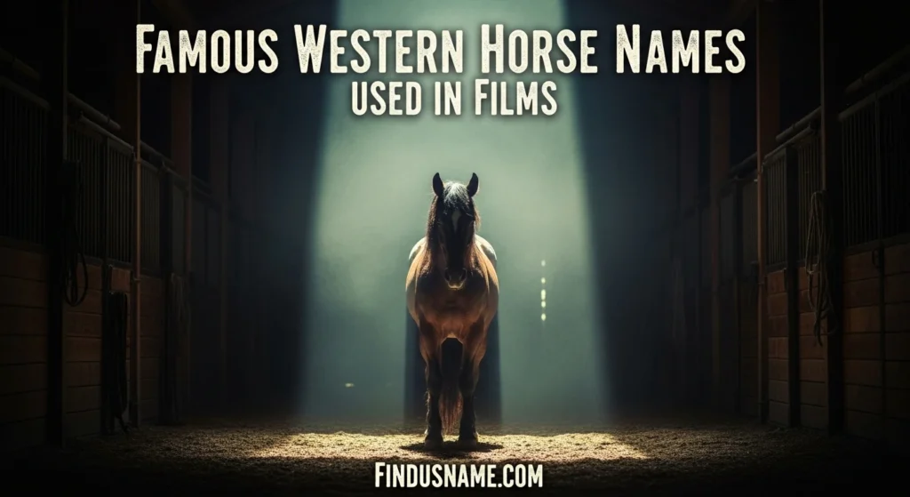 620+ Legendary and Powerful Famous Western Horse Names That Inspire 8 Famous Western Horse Names Used in Films image inspired by cinematic horses and famous western horse names.