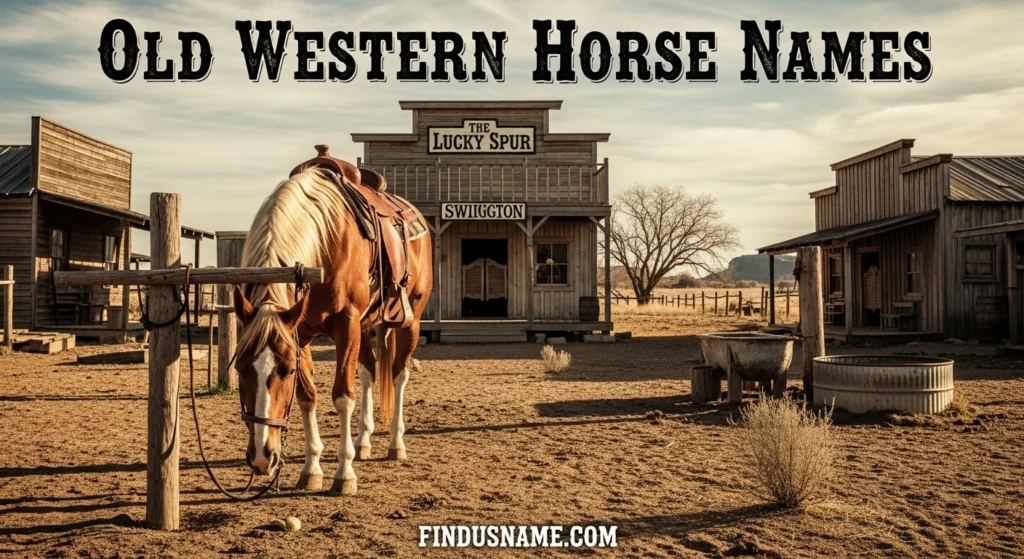 620+ Legendary and Powerful Famous Western Horse Names That Inspire 3 Old Western Horse Names image inspired by famous western horse names from historic wild west times.