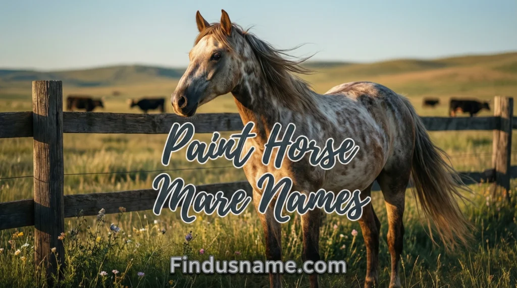 Beautiful paint horse names for mares based on coat markings, gentle nature, and western charm.