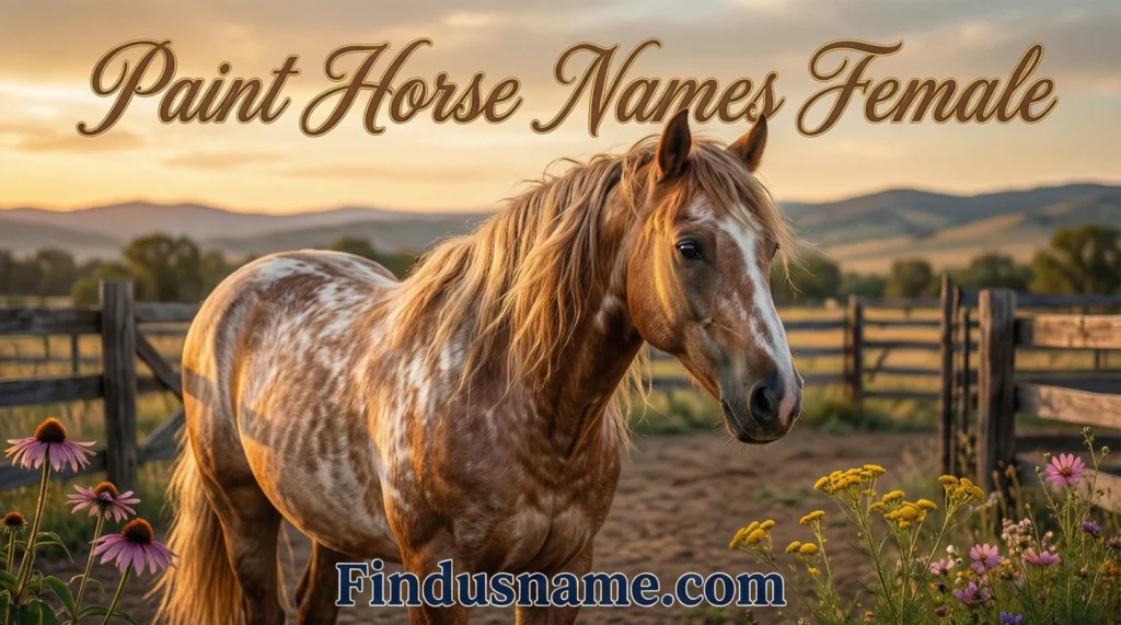 Elegant paint horse names for female horses inspired by beautiful coat colors and gentle personality.