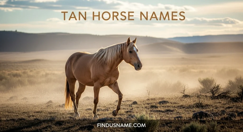 460+ Powerful and Beautiful Brown Horse Names That Truly Stand Out 3 Elegant tan horse image inspired by soft brown horse names with natural earthy tones.