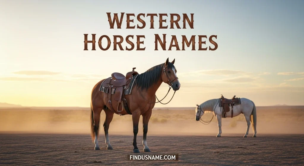 620+ Legendary and Powerful Famous Western Horse Names That Inspire 1 Western Horse Names image showing a classic horse inspired by famous western horse names and traditional cowboy culture.